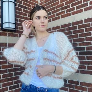 Maiami ivory mohair bomber s/m